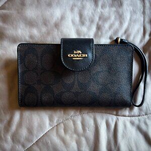 Coach Wristlet Wallet in Signature Coated Canvas